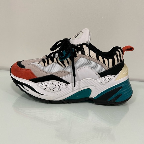 Zara Shoes - Zara Chunky Court Sneaker with Suede Detail